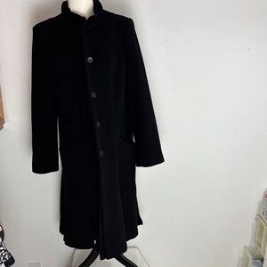 EUC Preston & York Black Trench Coat. Sz8